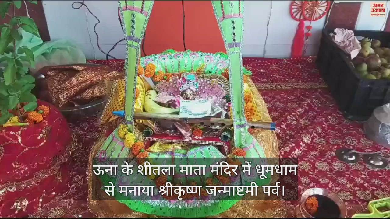 VIDEO : Sri Krishna Janmashtami festival was celebrated with great pomp at Sheetla Mata Temple in Una