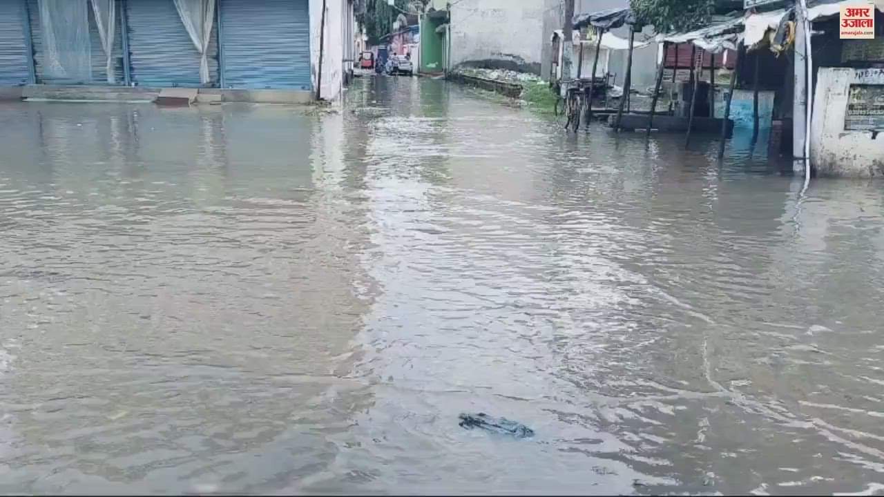 VIDEO : Rain water accumulated on the roads in Chandauli people faced increased problems