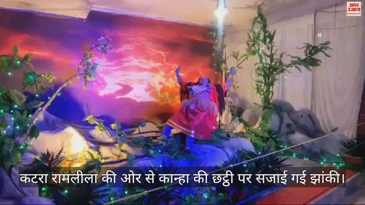 VIDEO : Beautiful tableau decorated on Kanha's Chhathi, huge crowd of devotees gathered