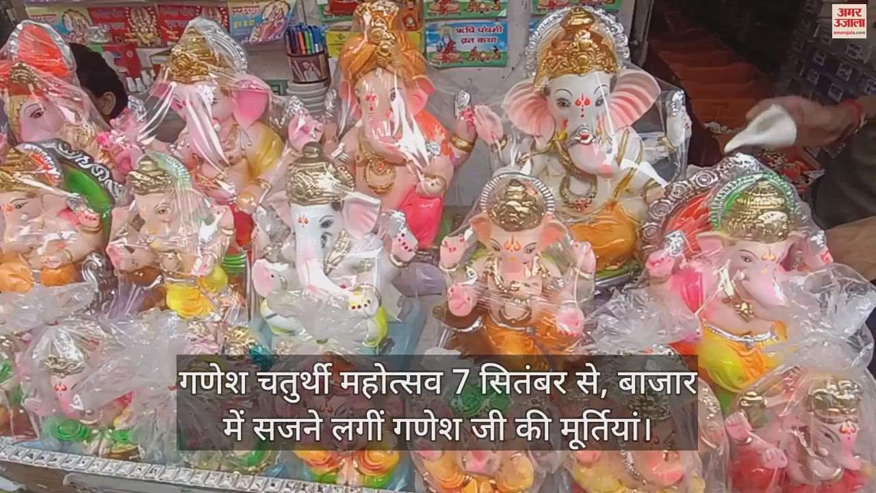 VIDEO : गणेश चतुर्थी महोत्सव 7 सितंबर से, बाजार में सजने लगीं गणेश जी की मूर्तियां