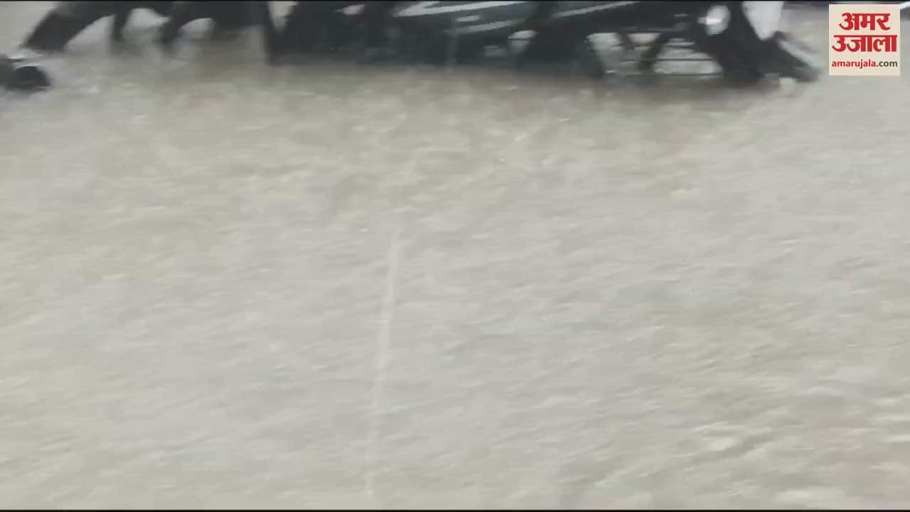 VIDEO : फरीदाबाद में झमाझम बारिश के बाद शहर में सड़कों पर भरा पानी