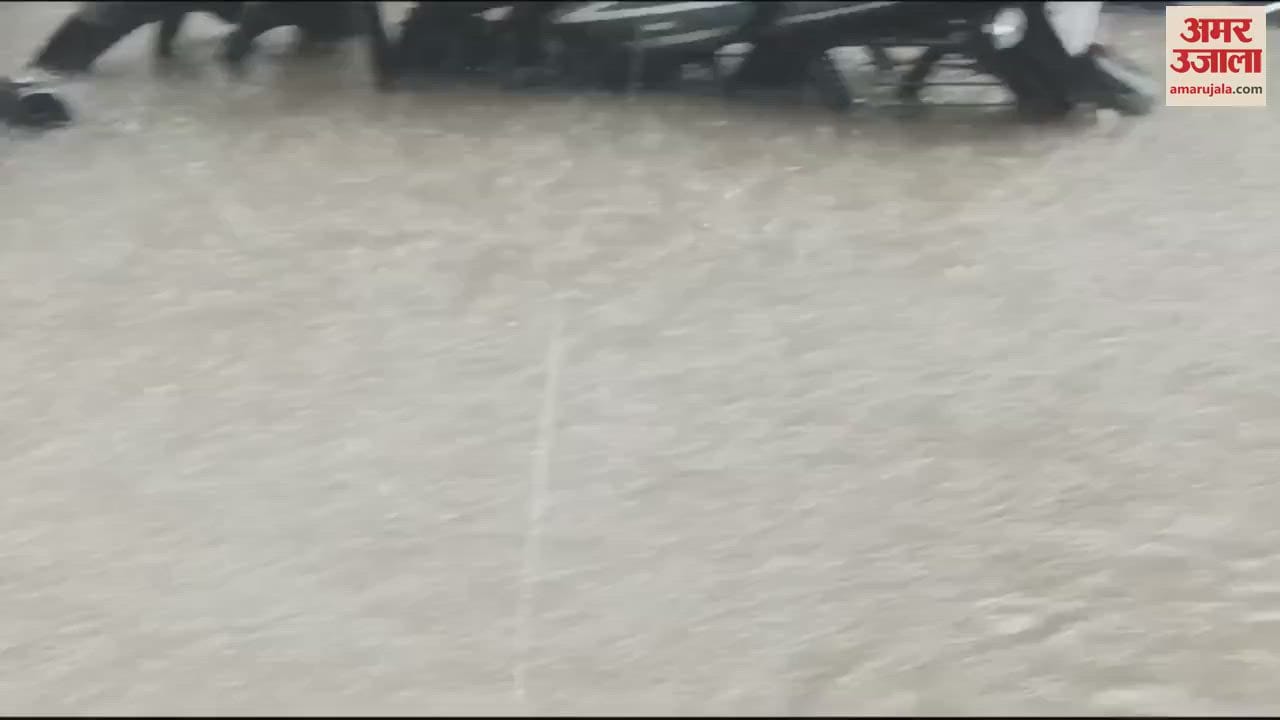VIDEO : फरीदाबाद में झमाझम बारिश के बाद शहर में सड़कों पर भरा पानी