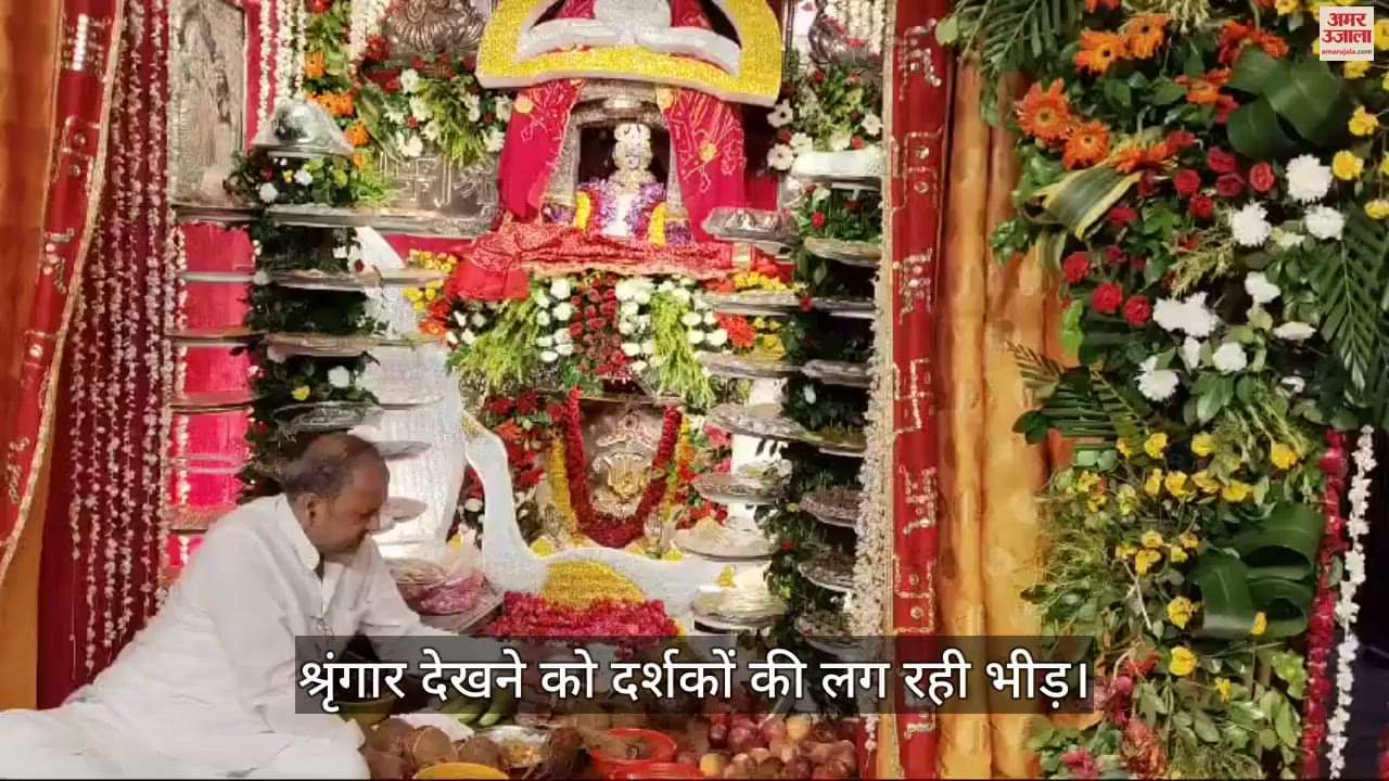 VIDEO : Crowd of devotees gathered to see decoration in Sati Dadi temple