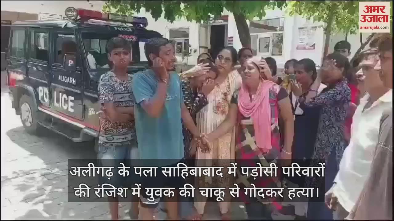VIDEO : अलीगढ़ के पला साहिबाबाद में पड़ोसी परिवारों की रंजिश में युवक की चाकू से गोदकर हत्या