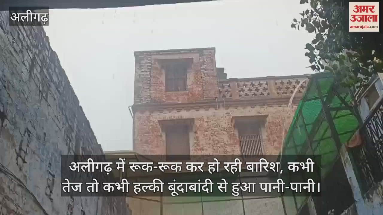 VIDEO : अलीगढ़ में रूक-रूक कर हो रही बारिश, कभी तेज तो कभी हल्की बूंदाबांदी से हुआ पानी-पानी