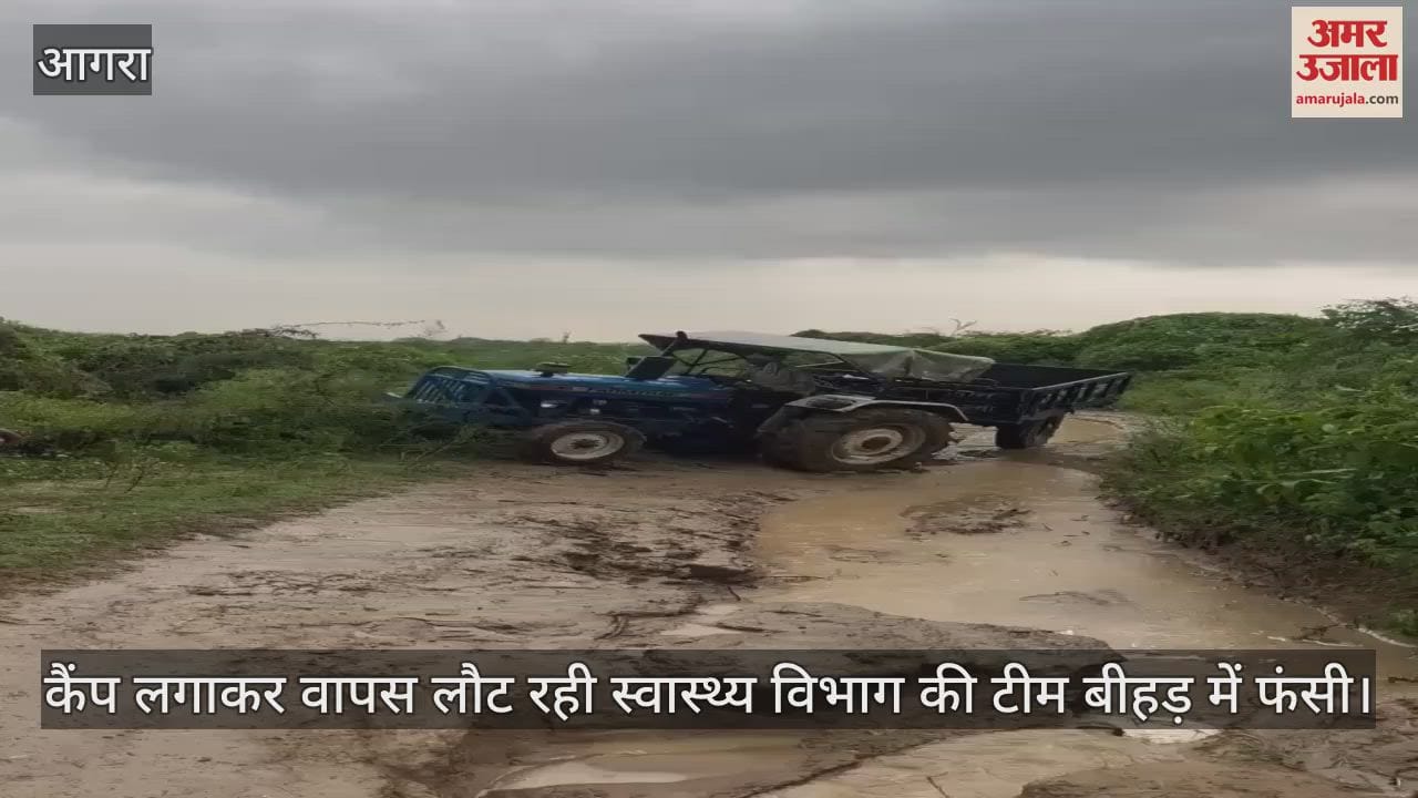 VIDEO : कैंप लगाकर वापस लौट रही स्वास्थ्य विभाग की टीम बीहड़ में फंसी, रास्ते में दिखे तेंदुओं ने भर दी दहशत