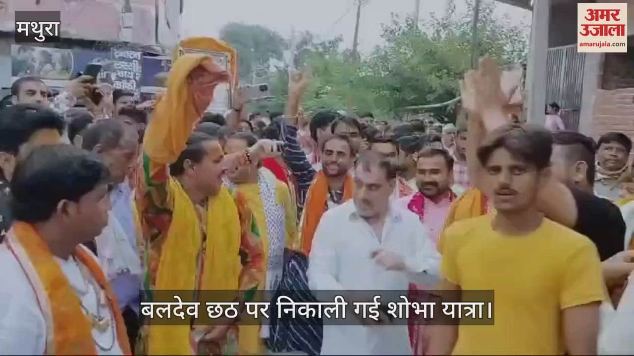 VIDEO : बलदेव छठ पर निकाली गई शोभा यात्रा, श्रीदाऊजी महाराज की झांकी रही आकर्षण का केंद्र
