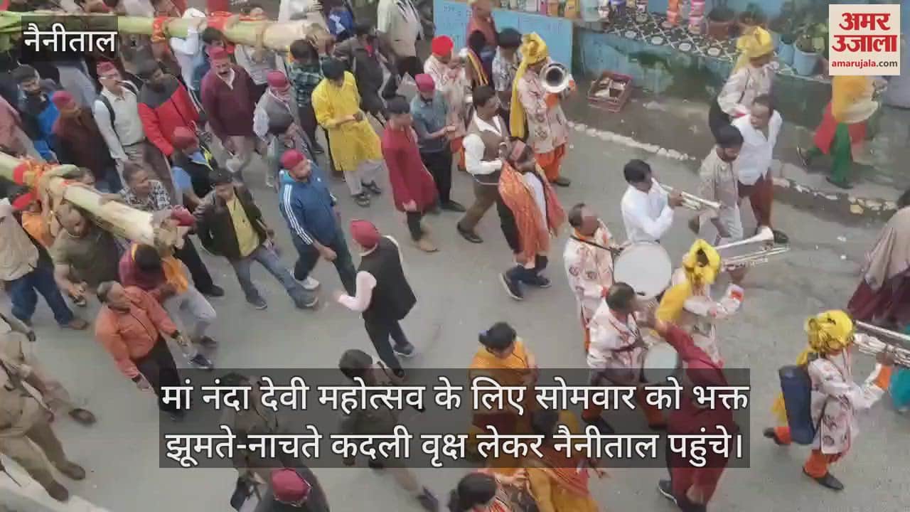 VIDEO : श्रद्धालु कदली वृक्ष लेकर पहुंचे नैनीताल, आज किया जाएगा मूर्ति निर्माण, नंदाष्टमी पर ब्रह्म मूहर्त में होगी प्राण प्रतिष्ठा