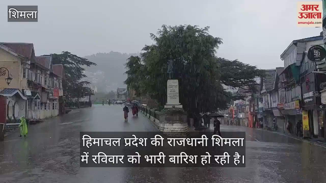 VIDEO : Heavy rain in Shimla weather became cool