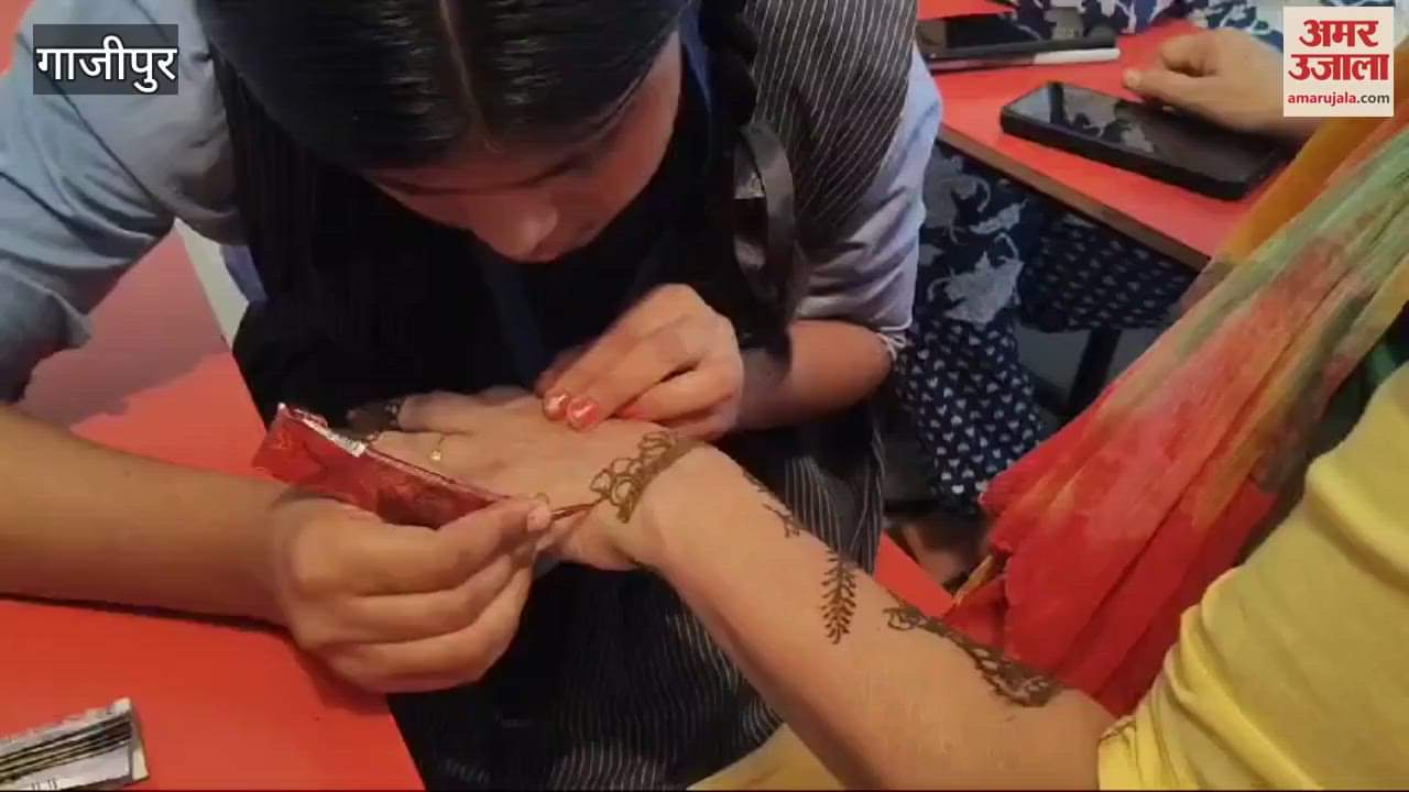 VIDEO : Mehndi competition in Ghazipur 165 students from 15 schools participated received honors