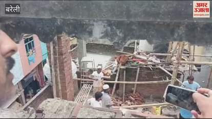 VIDEO : बरेली... धर्मस्थल में गुपचुप हो रहा था निर्माण, लोगों के हंगामे पर तुड़वाया