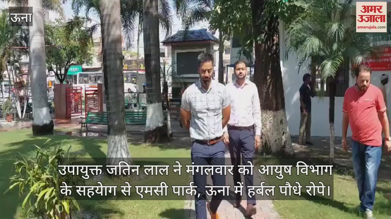 VIDEO : DC Jatin Lal planted herbal plants in MC Park of Una
