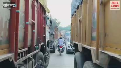 VIDEO : Wheels stopped on Renukut-Anpara road exam timings to be changed ran to reach duty