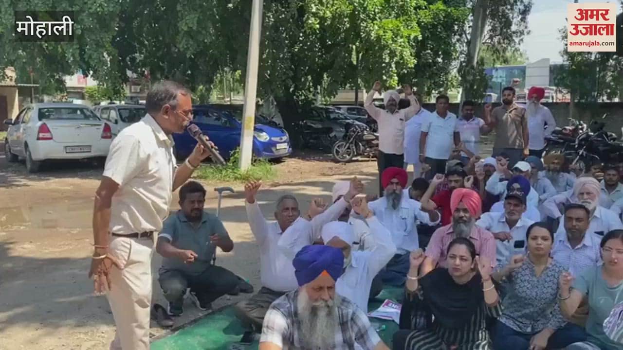 VIDEO : Employees of electricity department are on strike in Mohali
