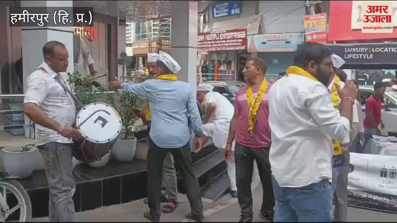 VIDEO : Aam Aadmi Party workers burst crackers in Hamirpur after Arvind Kejriwal got bail