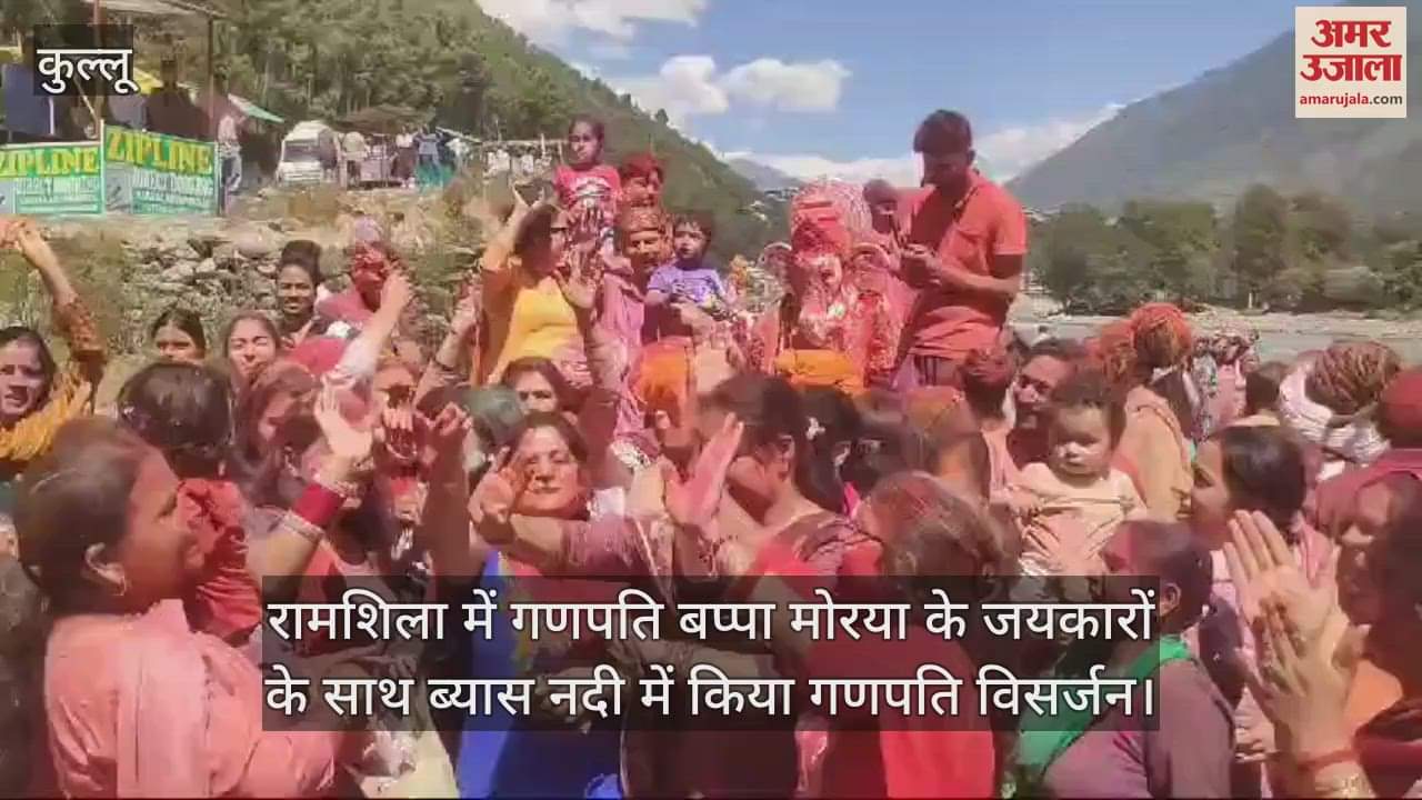 VIDEO : Ganpati immersion was done in the Beas river