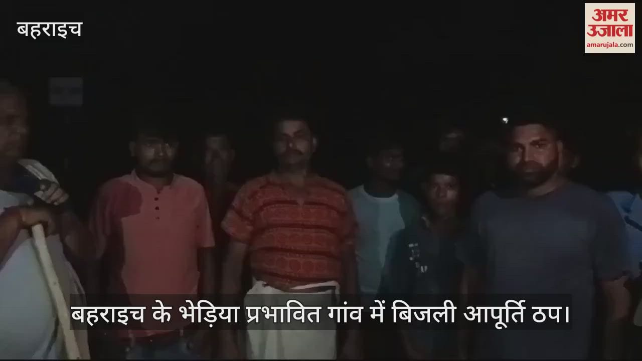 VIDEO : भेड़िया प्रभावित गांव में नहीं आ रही बिजली