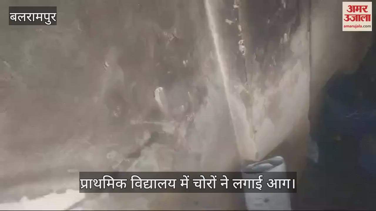 VIDEO : प्राथमिक विद्यालय में चोरों ने आग लगाई, किताबें और फर्नीचर जलकर खाक