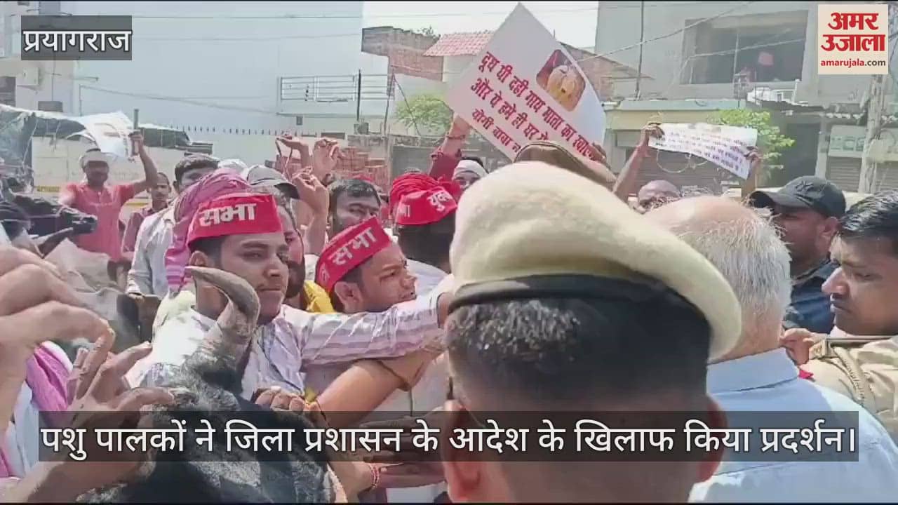 VIDEO : Animal keepers demonstrated by hanging placards around the neck of animals, clash with police