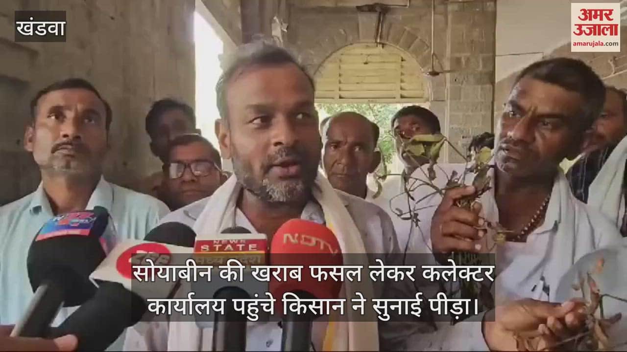 Khandwa Farmers from many villages reached Collector office with bad soybean crop