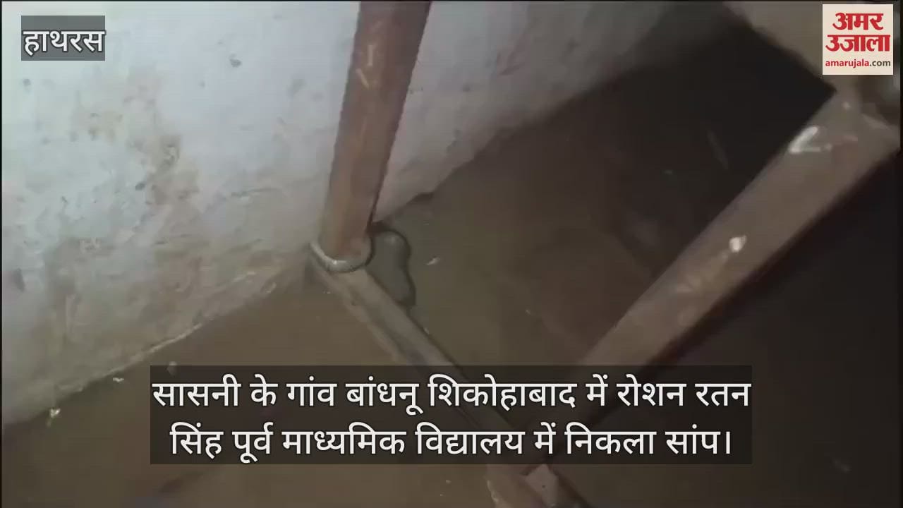 VIDEO : सासनी के गांव बांधनू शिकोहाबाद में रोशन रतन सिंह पूर्व माध्यमिक विद्यालय में निकला सांप