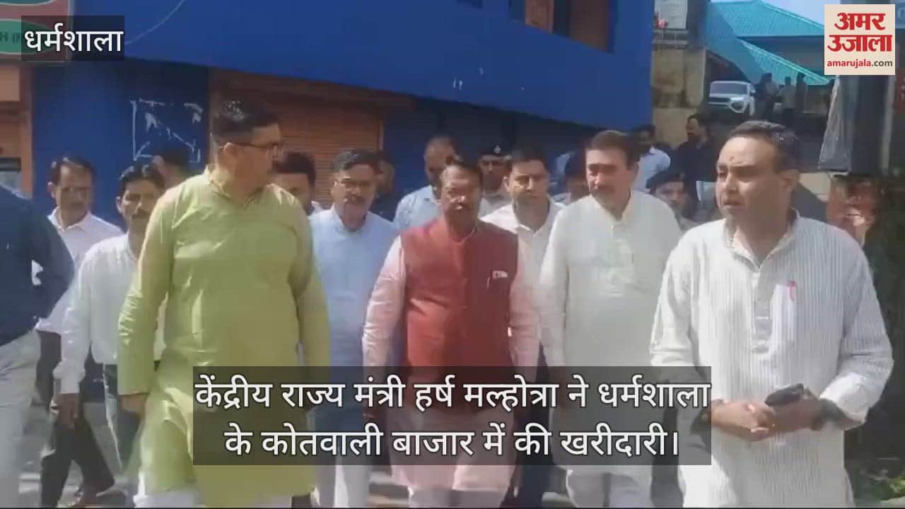 VIDEO : Union Minister of State Harsh Malhotra did shopping in Dharamshala's Kotwali market