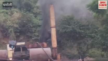 VIDEO : Environment is getting polluted due to the hot mix plant installed near Karnaprayag Semi Gwad Chamoli