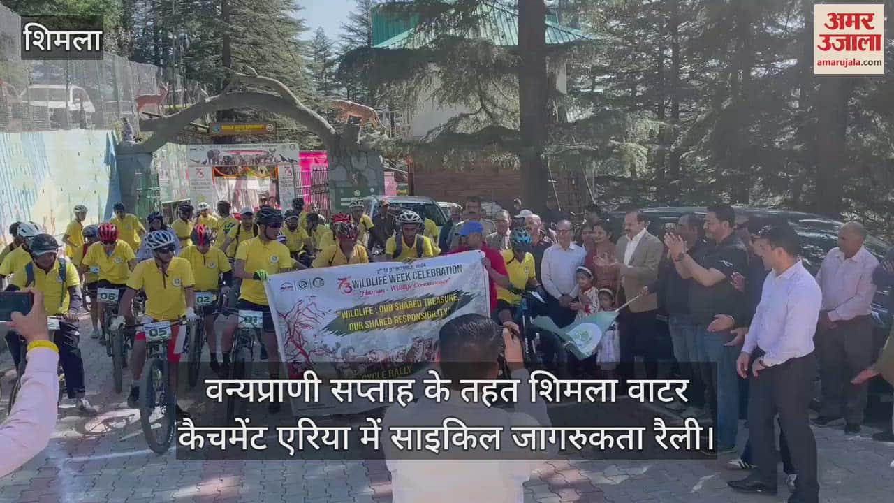 VIDEO : Bicycle awareness rally in water catchment area of Shimla under wildlife week