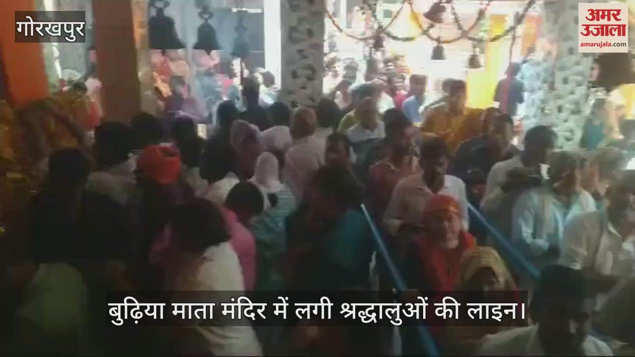 VIDEO : There was a queue of devotees in Budhiya Mata temple, they kept waiting for their turn.