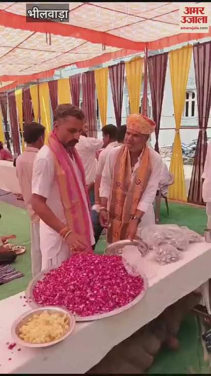 Bhilwara News Rajput community worshiped 551 girls in Dhanop Shaktipeeth watch video