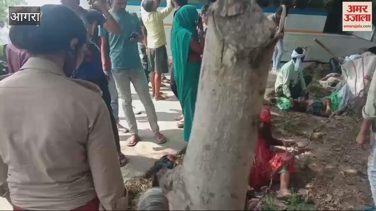 VIDEO : बाह में रोडवेज और निजी बस में भीषण टक्कर, मची-चीख पुकार; दो दर्जन से अधिक यात्री घायल