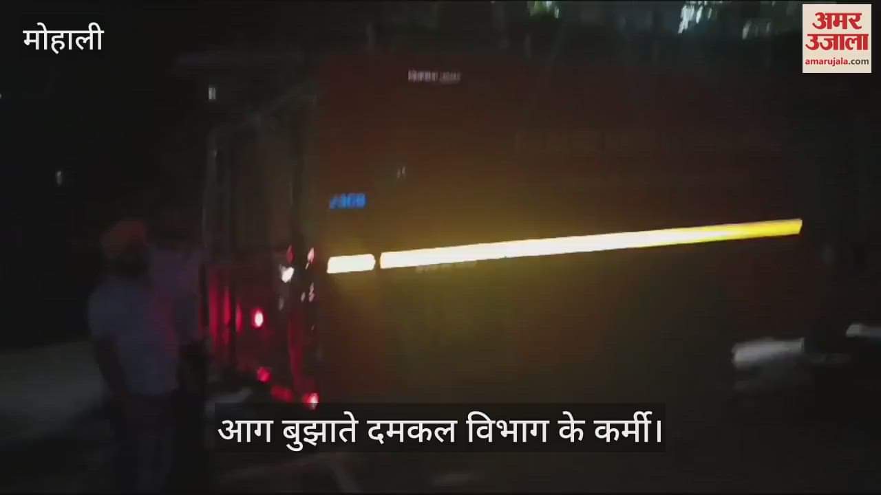 VIDEO : मोहाली में कूड़े के ढेर में लगी आग, घरों में घुसा धुआं