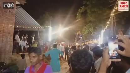 VIDEO : JCB out of control Ramlila young man injured condition critical accident happened staging of Sita Swayamvar