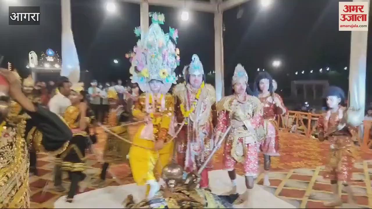 VIDEO : कुंभकरण वध की लीला का मंचन...फिर जला 40 फीट का पुतला जला