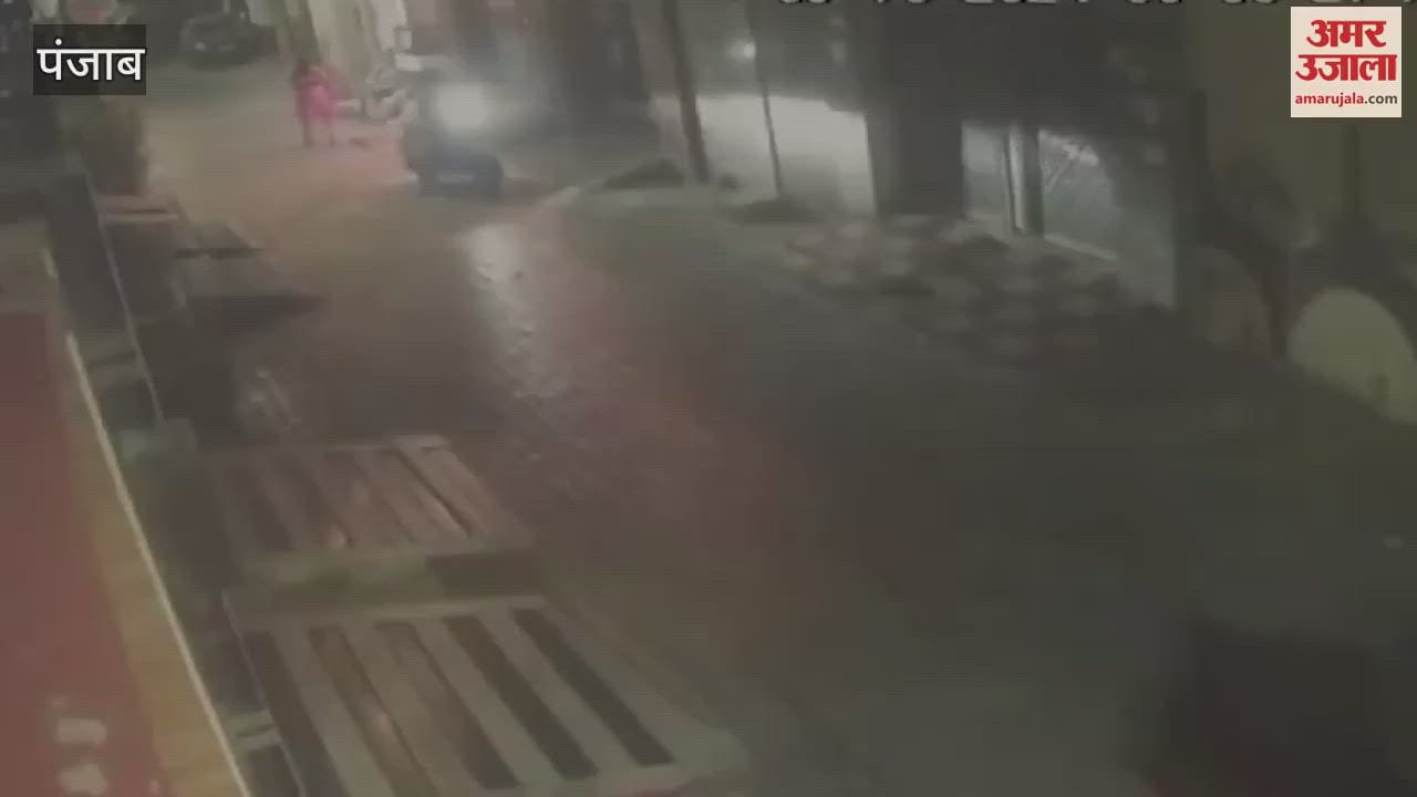 VIDEO : bike rider snatched a purse from a woman at Ramganj Mandi in Moga
