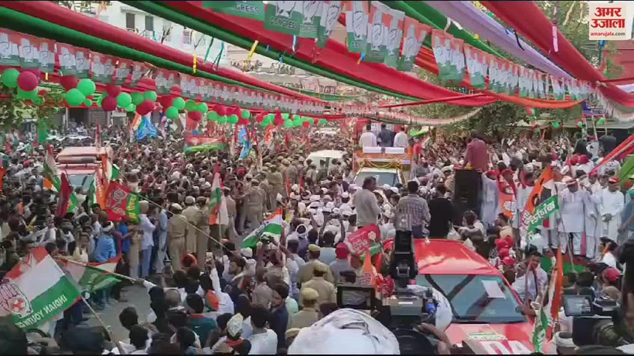 VIDEO : Lok Sabha Election priyanka gandhi and dimple yadav road show in varanasi