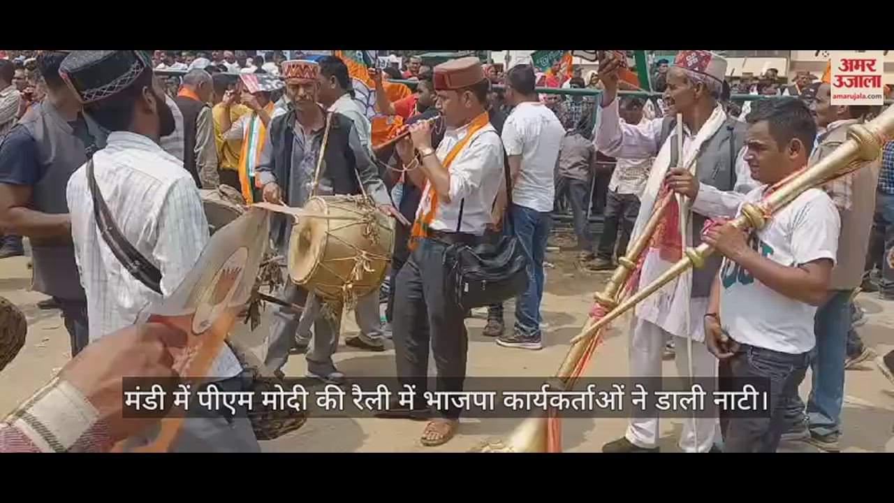 VIDEO : BJP workers danced during PM Modi's rally in Mandi