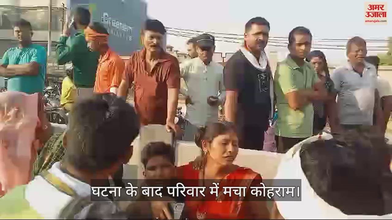 VIDEO : Woman died in road accident after hit by truck brother and son injured in varanasi