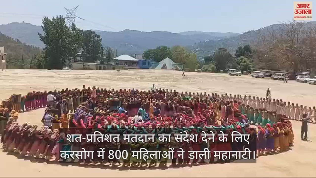 VIDEO : 800 women performed Mahanati in Karsog to give the message of 100% voting