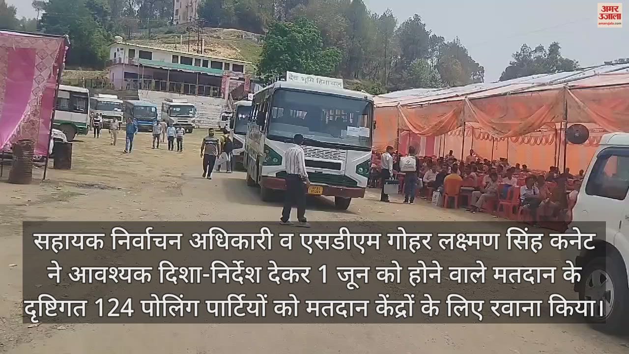 VIDEO : Voting personnel left for polling in 124 polling booths in Nachan constituency