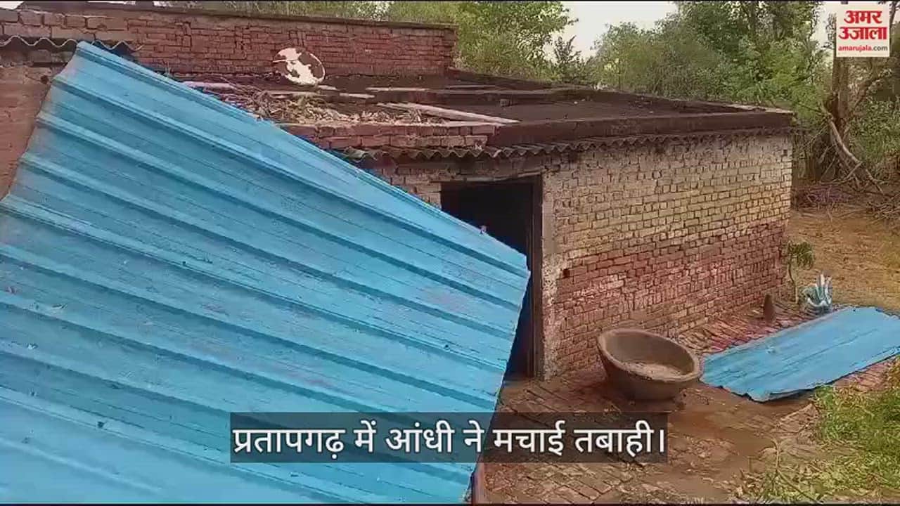 VIDEO : Pratapgarh: Storm and water caused devastation, electric poles broke, trees fell, three died.