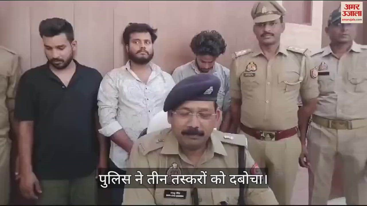 VIDEO : UP STF and Sonbhadra Police arrested three smugglers after recovering 95 kg of ganja from two cars