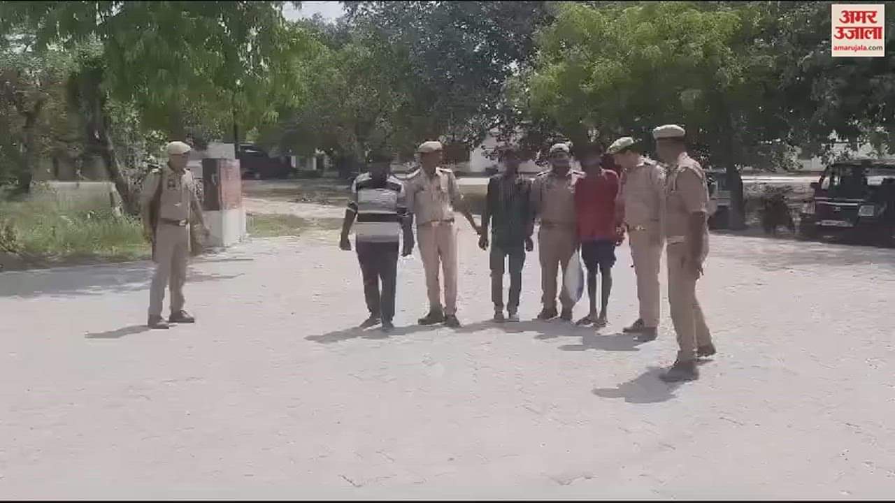 VIDEO : Three criminals arrested an encounter in mau police liquor recovered pistols and cartridges found