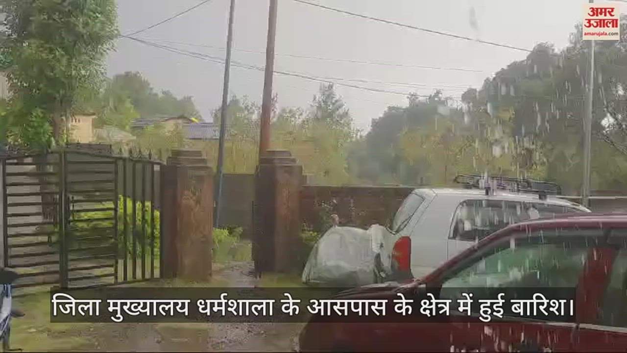VIDEO : Rainfall in areas around Dharamshala relief from heat