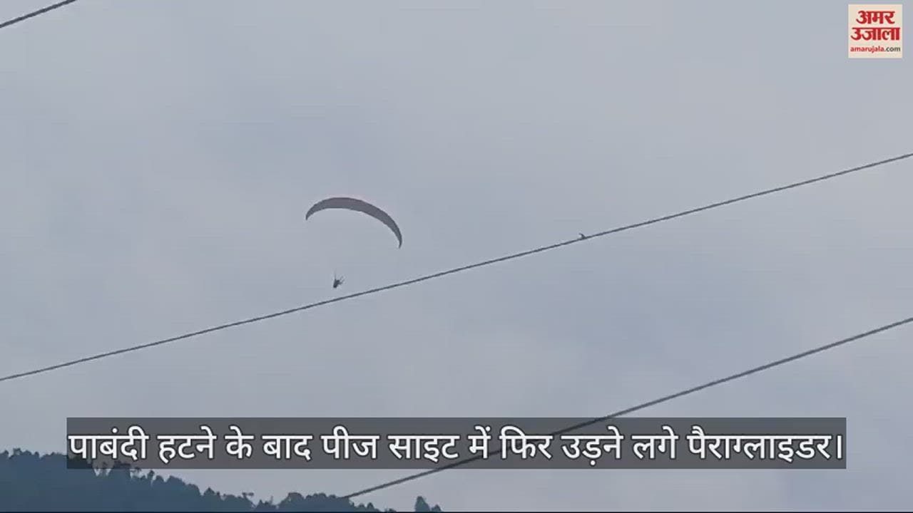 VIDEO : After the ban was lifted, paragliders started flying again at Pease site