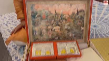 VIDEO : Anant ambani and Radhika wedding card is very special made of gold and silver mantras are played opened