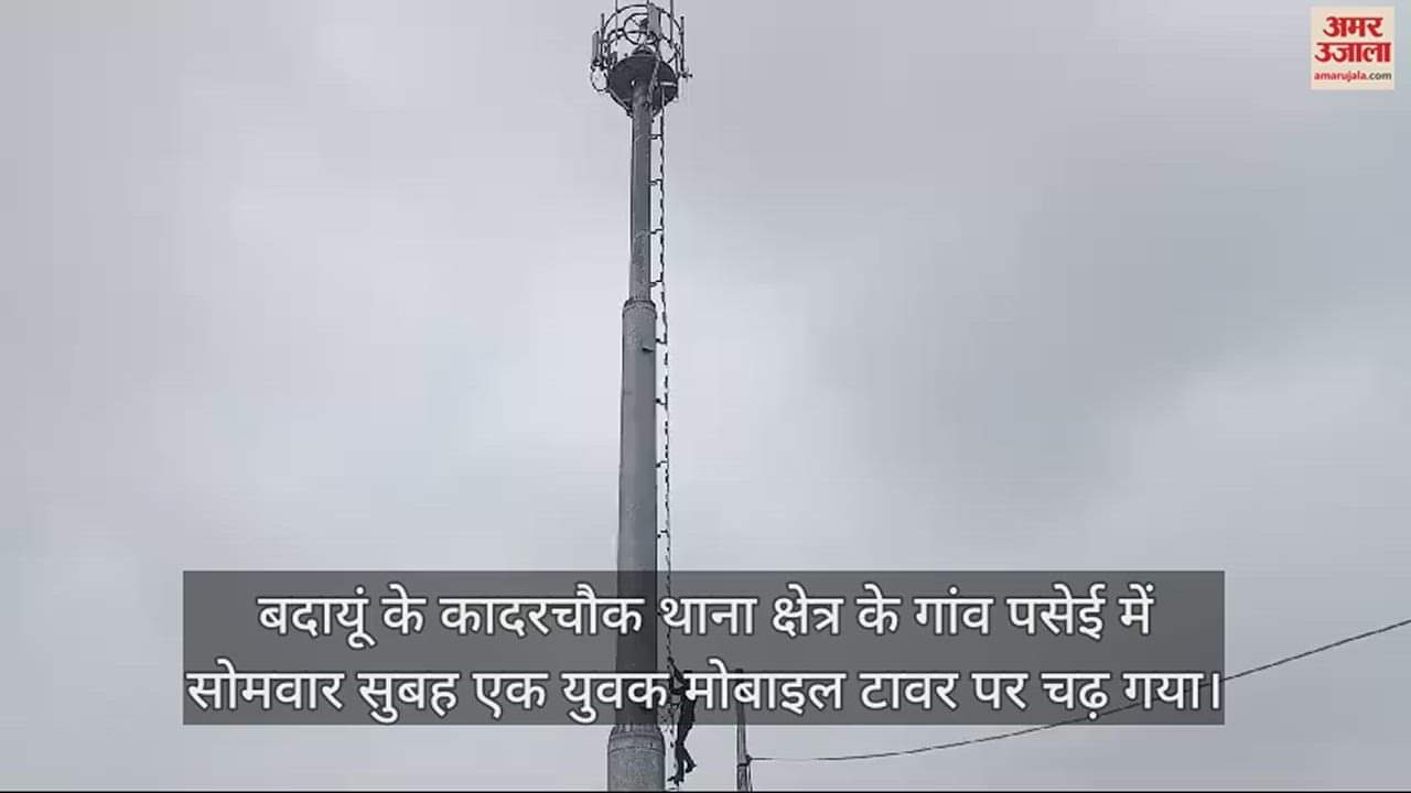रिश्तेदार ने आंगन में खड़ी की दीवार तो मोबाइल टावर पर चढ़ा युवक, बोला- कूद जाऊंगा..