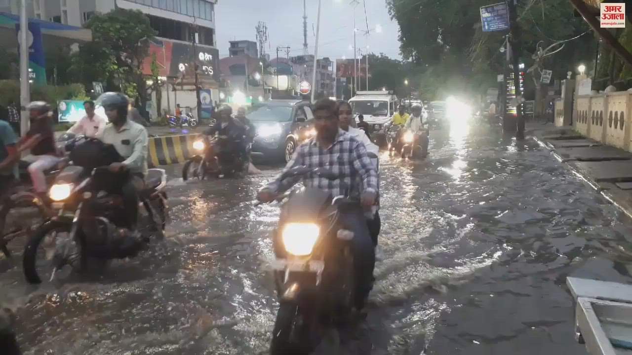 VIDEO : roads were flooded due to rain water entered the shops as well pedestrians faced a lot of trouble