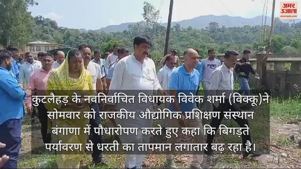 VIDEO : Kutlahad MLA Vivek Sharma gave the message of environmental protection by planting trees