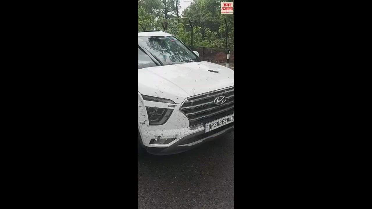 VIDEO : बरेली में बारिश के दौरान चलती कार पर गिरा पेड़, बाल-बाल बचे रामगंगा चौकी प्रभारी